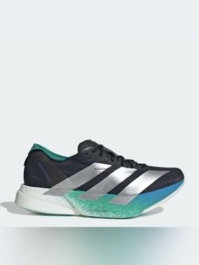 Adidas Adizero Adios Pro 4 Core Black Matte Silver Glory Green JR6365 Men Sz 9.5